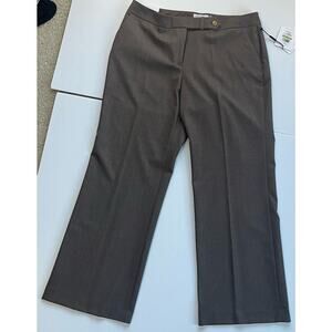 NWT Calvin Klein Dress Pants Size 14 Petite Brown 29 Inch Inseam